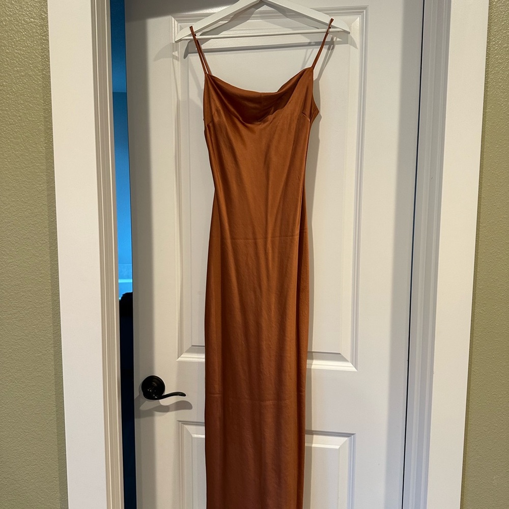 Burnt orange express dress